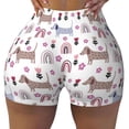 thumbnail image 2 of Fuzoiu Cute Dog Print Women's Workout Shorts,Workout Biker Shorts Women,Exercise Fitness Shorts,Scrunch Short, Athletic Shorts for Gym Yoga Running Sport Active-Large, 2 of 8
