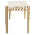 thumbnail image 4 of SAFAVIEH Bandelier Cowhide Leather Weave Tufted Bench, Natural/Off-White, 4 of 9