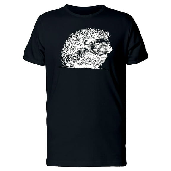 White Silhouette Of Hedgehog Tee Men's -Image by Shutterstock
