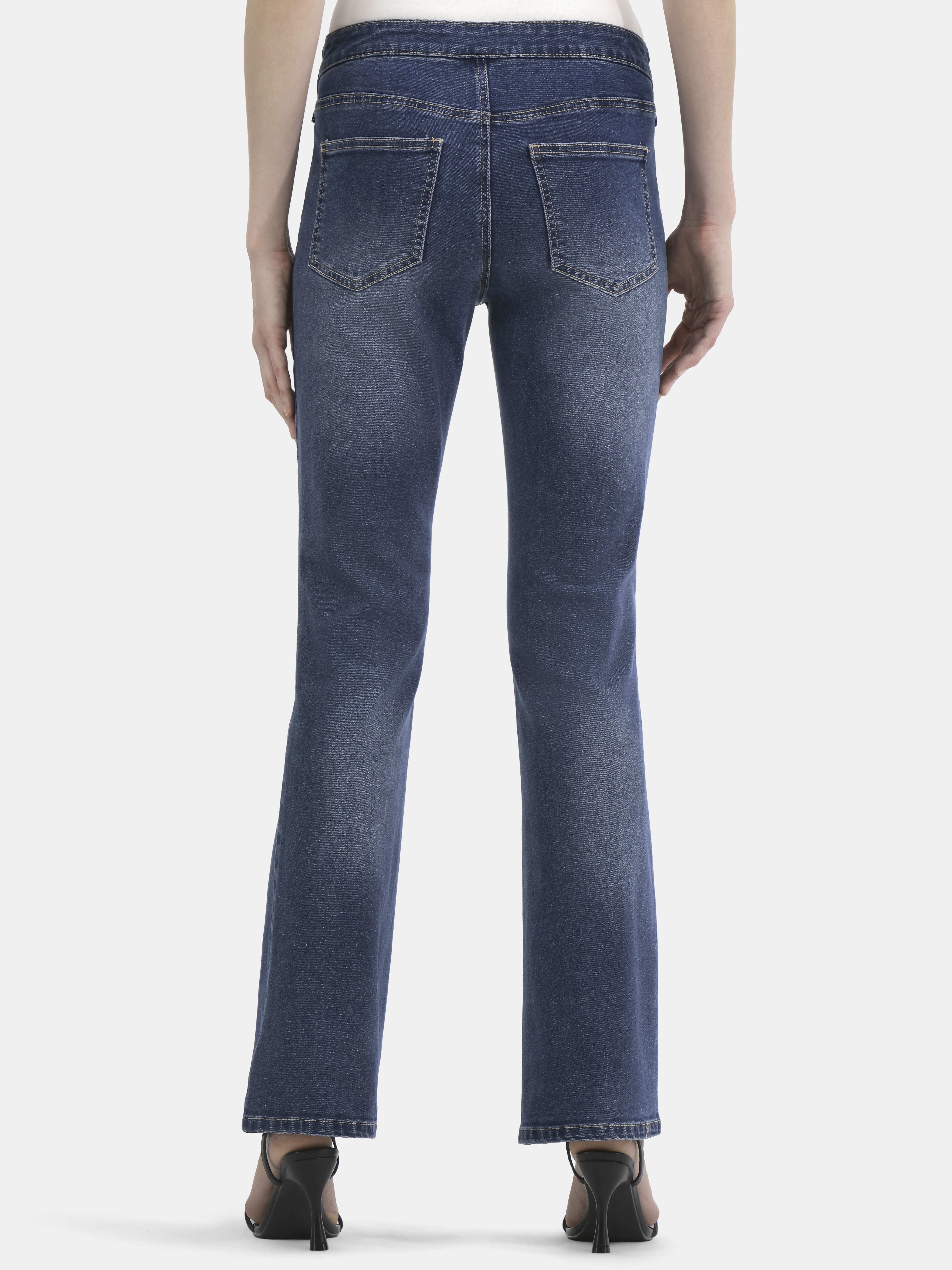 Madden NYC Women's Grommet Bootcut Jeans, 32" Inseam, Sizes 00-18