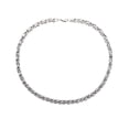 thumbnail image 2 of Qarigey Cadena de suéter Cadenas de vestir de titanio Crossover Grid Hollow Collar Clavícula Rock Halloween Acción de gracias Hombres Accesorios de disfraces Color Acero 19x0.6 cm Qarigey AP015098-08, 2 of 6