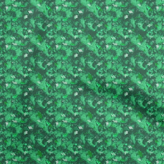 oneOone Cotton Poplin Twill Green Fabric Asian Tie & Dye Quilting Supplies Print Sewing Fabric By The Yard 56 Inch Wide