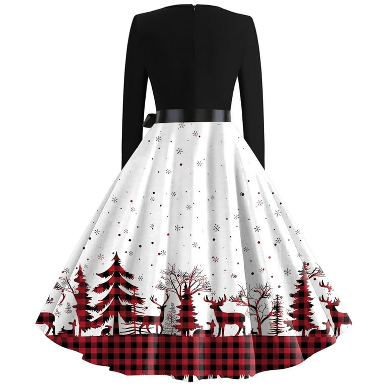 Fsqjgq Semi Formal Dresses for Women Vintage Christmas Dresses for Women Long Sleeve Crew Neck 1950s Evening Party Prom Dress Belt Ruffle Dress White Dresses Formal Wedding Guest Dress XL - Walmart.com Fsqjgq Semi Formal Dresses for Women Vintage Christmas Dresses for Women Long Sleeve Crew Neck 1950s Evening Party Prom Dress Belt Ruffle Dress White Dresses Formal Wedding Guest Dress XL - Walmart.com