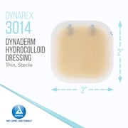 Dynarex DynaDerm Hydrocolloid Dressings, Sterile Moist Bandages, 2 x 2, Thin & Latex-Free, Peel-Down Patches, 1 Case - 12 Boxes of 20 DynaDerm Hydrocolloid Dressings