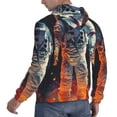thumbnail image 6 of Kdxio Astronaut Cosmic Rainbow Print Mens Casual Hooded Collar Drawstring Hoodies Pullover Sweatshirts Casual Long Sleeve Shirts-4X-Large, 6 of 7