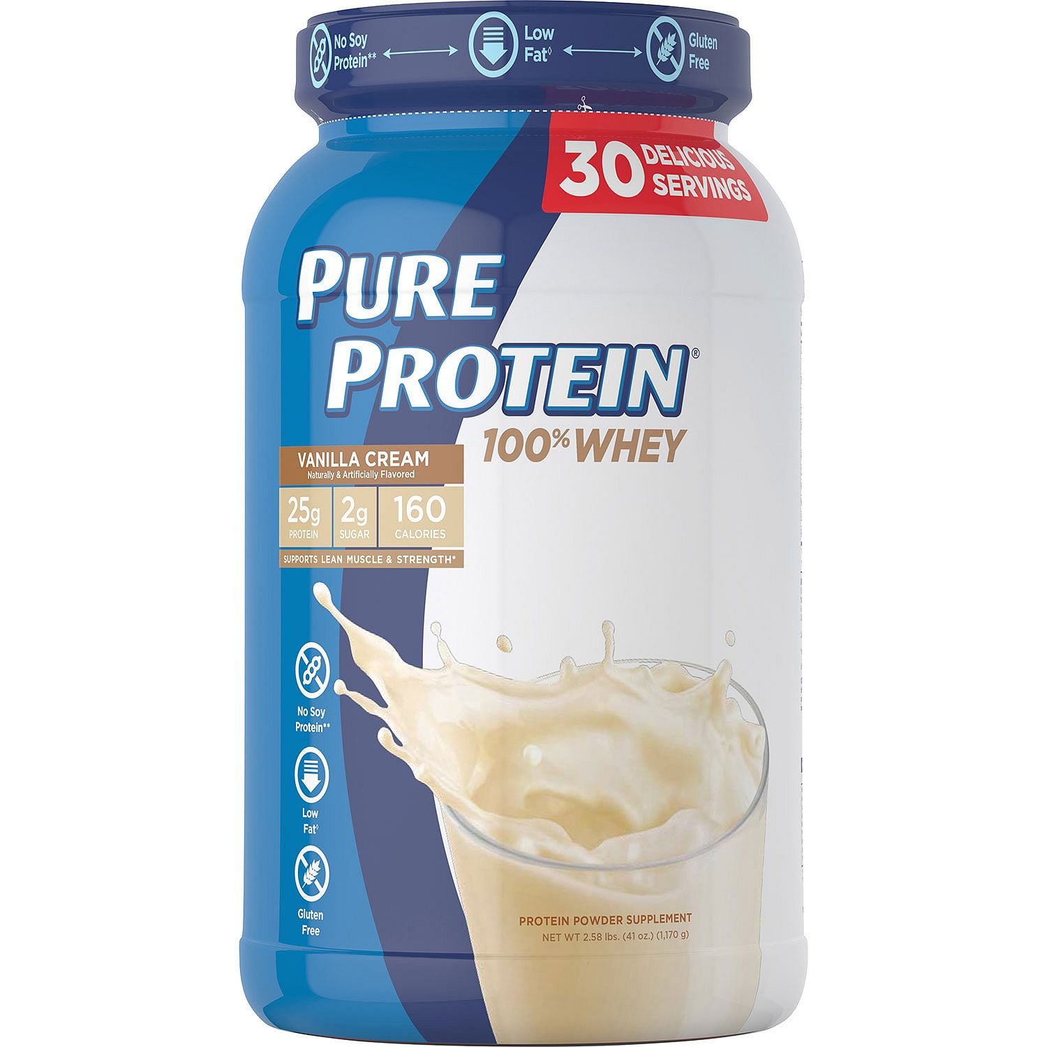 Pure Protein 100 Whey Powder, Vanilla Cream (2.58 lbs.)