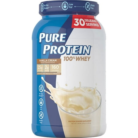 Pure Protein 100% Whey Powder, Vanilla Cream (2.58