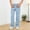 Blue, variant on Boys Casual Pants Size 4-15 Adjustable Waist Solid Color 100% Cotton Straight Leg Loose Fit Long Pants for Kids Outdoor Play Daily Army Green Size 6