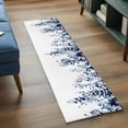 thumbnail image 3 of Runner Rug 2'x6', Blue Eucalyptus Washable Non-Slip Hallway Runner Rugs, Weeping Botanical Leaf Watercolor Bedside Rugs Floor Mats Carpet Runners for Kitchen Bathroom Laundry Room, 3 of 8