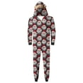 thumbnail image 3 of Odeerbi Christmas Onesie Pajamas for Family Holiday Sleep Jumpsuit Long Sleeve Family Christmas Pajamas Matching Sets Dad Fashion Lattice Print Plush Jumpsuit Sleepwear PJs Set Red, 3 of 7