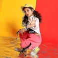 thumbnail image 3 of Ropa de Hip Hop para niños, ropa de calle para bailar, traje de baile de Jazz, sudadera recortada, camisa, 3 of 5