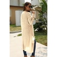 thumbnail image 5 of Cardigans Sweaters for Women Long Sleeves Open Front Soft Loose Solid Color Casual Knitted with Pockets,Beige,X-Large, 5 of 5