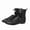 Black, variant on Women's Lace-Up Cutout Ankle Boots - Breathable Strappy Design, Flat Comfort Sole, Faux Leather Upper Flat Gladiator-Inspired Short Boots