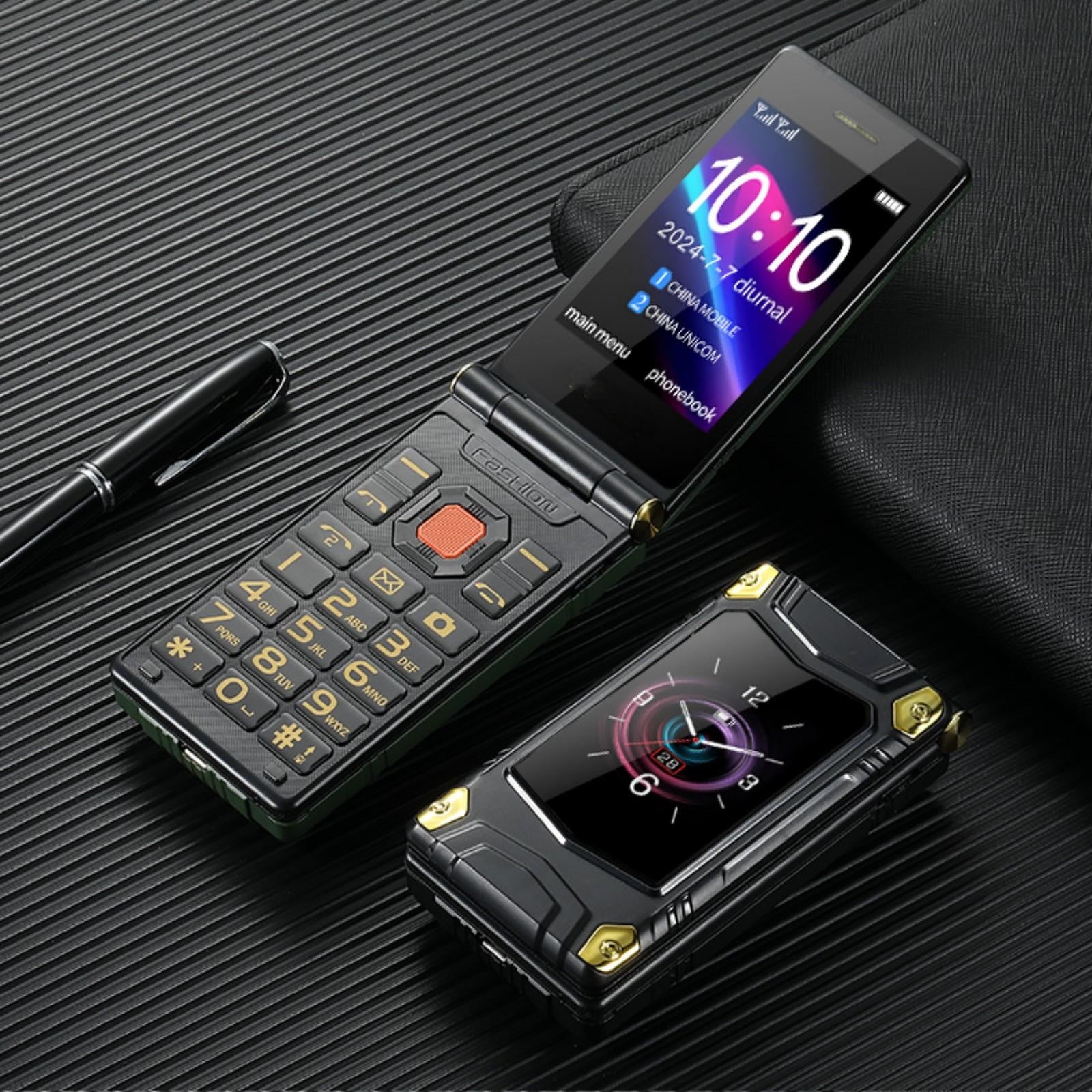 A 4G Flip Phone With Double Screens Multi Language Features And Long Battery For International Use