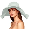 thumbnail image 4 of Shihyeh Women's Wide Brim Sun Hat - UV Protection Floppy Straw Sunhat Summer Beach, 4 of 8