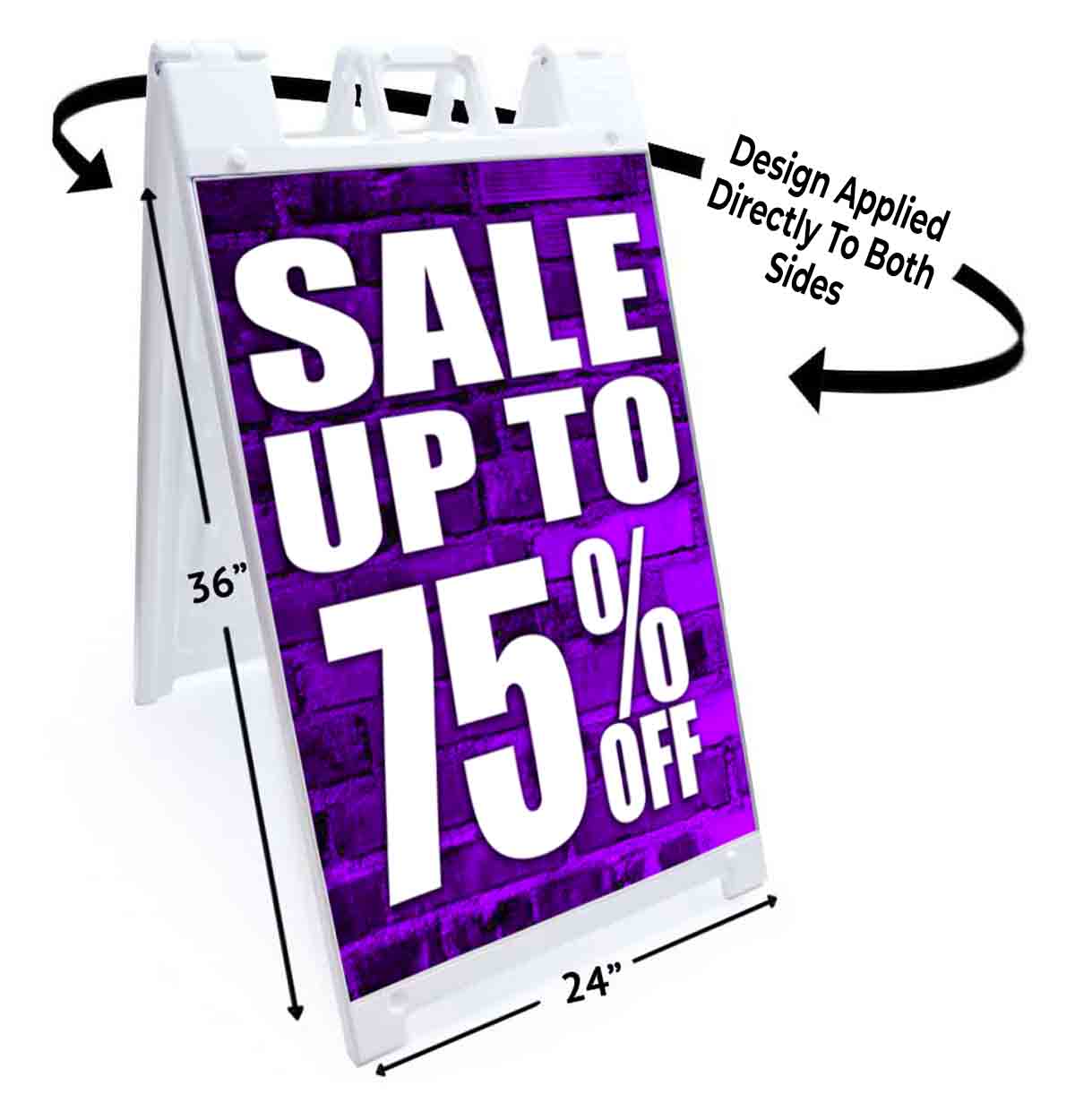 Sale Up To 75 Percent Off (24" X 36") Standard A-Frame Signicade, Includes Decal Applied To Stand