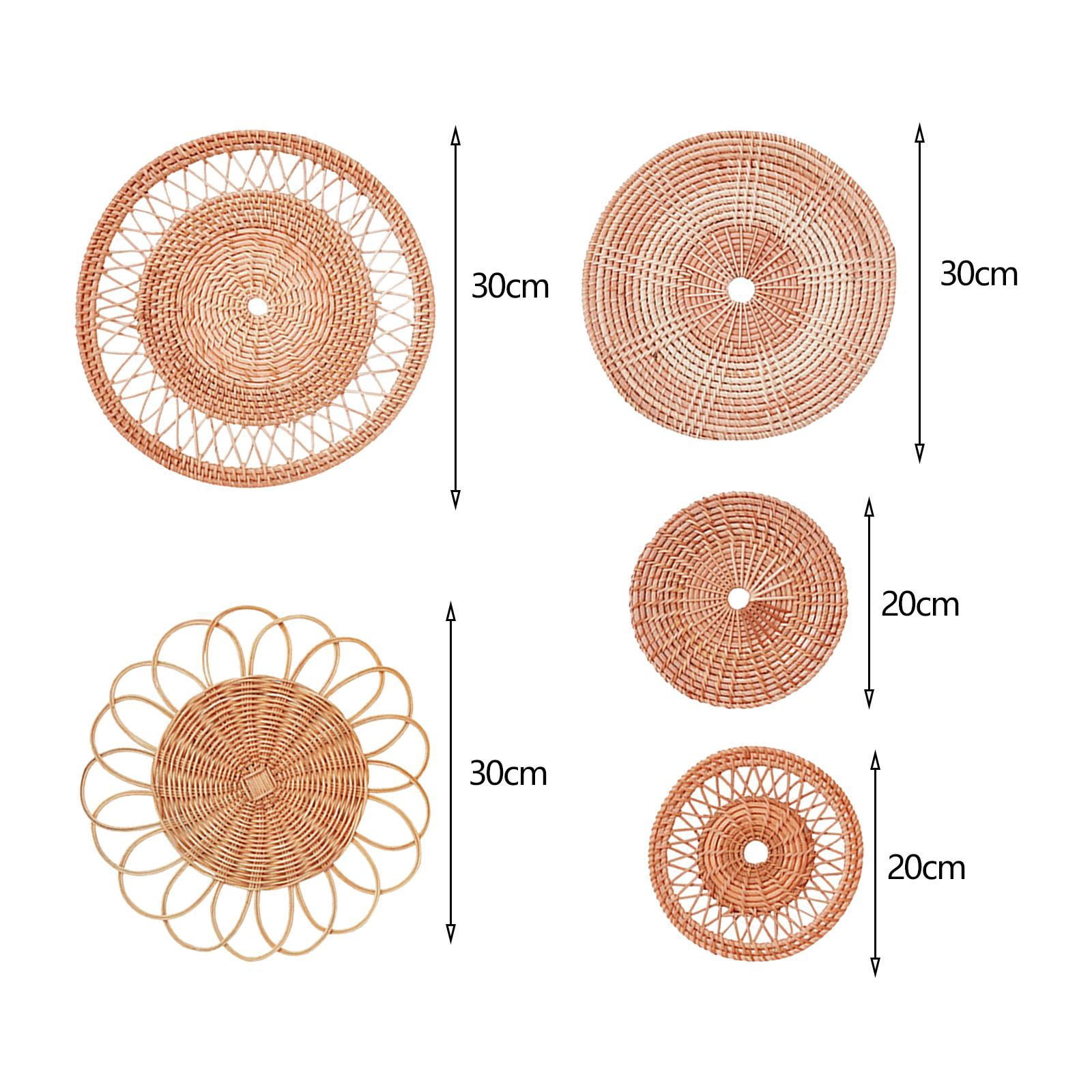Set Fish Tank Wall Decor Aquarium Kit Rattan Woven Design for Office Desks and Living Room Home Decoration