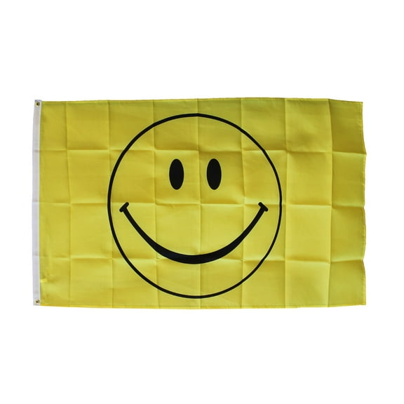 Smiley Face - 3'X5' Polyester Flag