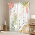 thumbnail image 3 of jejeloiu Rustic Plant Leaves Black Out Curtains,Tropical Monstera Leaf Curtains Pack of 2 (42x63 Each),Pink Cute Floral Bedroom Curtains For Kids,Luxury Bedroom Decor, 3 of 6