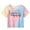 Beige, variant on MeetoTime Girls Boys Short Sleeved T-shirt Summer Loose Tie-dye Printed Top 3-14 Years Kids Clothes
