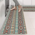 thumbnail image 2 of Kitchen Rugs Sets Of 2,Boho Blue Ethnic Pattern with Star Motifs Anti Fatigue Kitchen Mat Rugs Non Slip Washable,Decorative Kitchen Floor Mats for Kitchen,Sink,Laundry,17"X47", 2 of 5