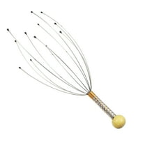 Head Massager, Scalp Massager, 20 Fingers Head Scratcher, for Head Body Relaxing, Gold Tone