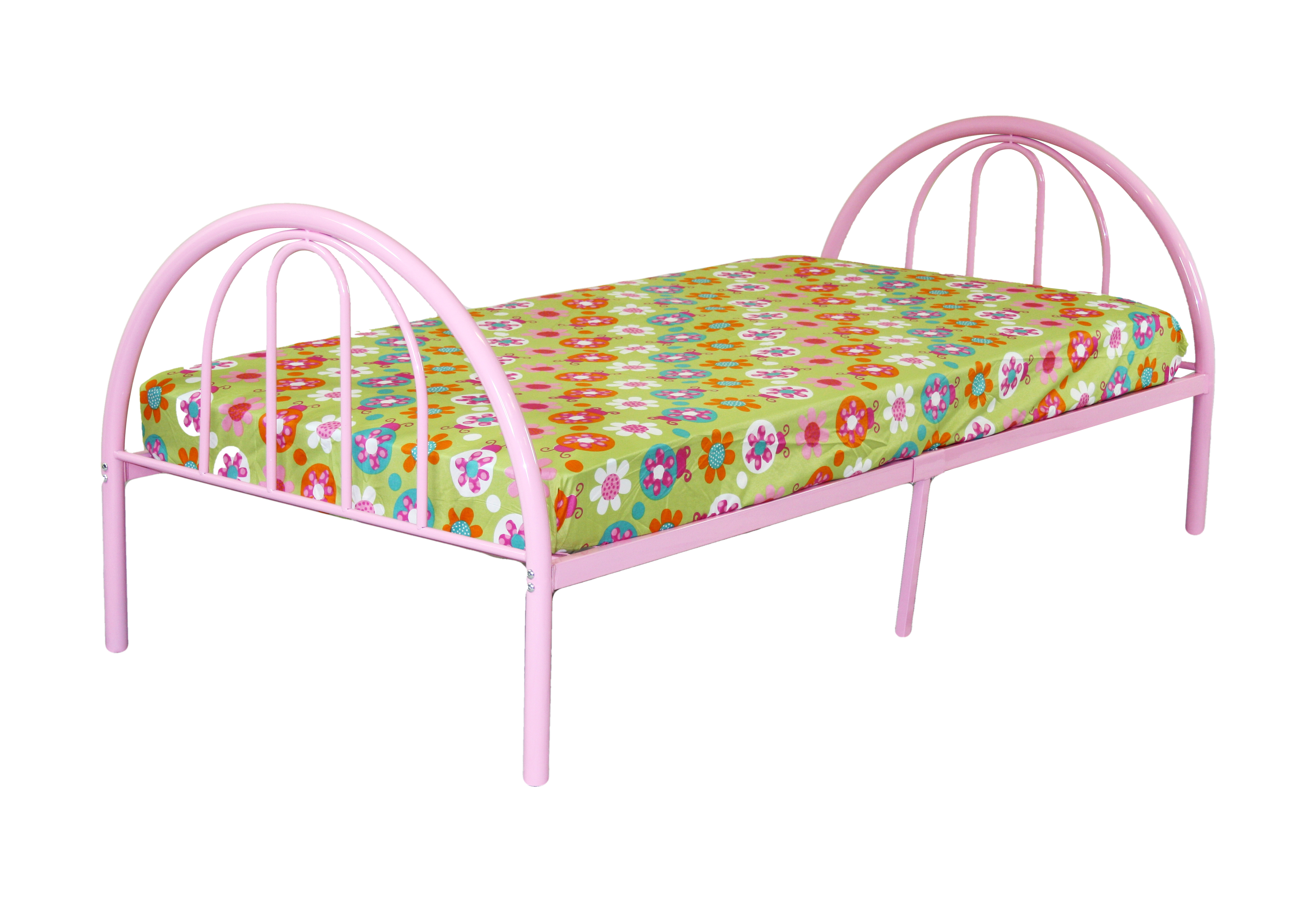 BK Furniture Brooklyn Classic Metal Bed, Twin, Pink - image 5 of 8