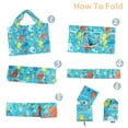 thumbnail image 4 of Reusable Grocery Bags Large Eco Friendly Laminated Foldable Totes (Set of 4), 4 of 8