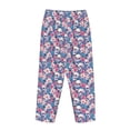 thumbnail image 3 of Lsque white flower Skull blue Print Women's Pajama Pants, Lounge Pant - Comfortable Home Wear,Elastic Waistband, Stylish Design-Medium, 3 of 9