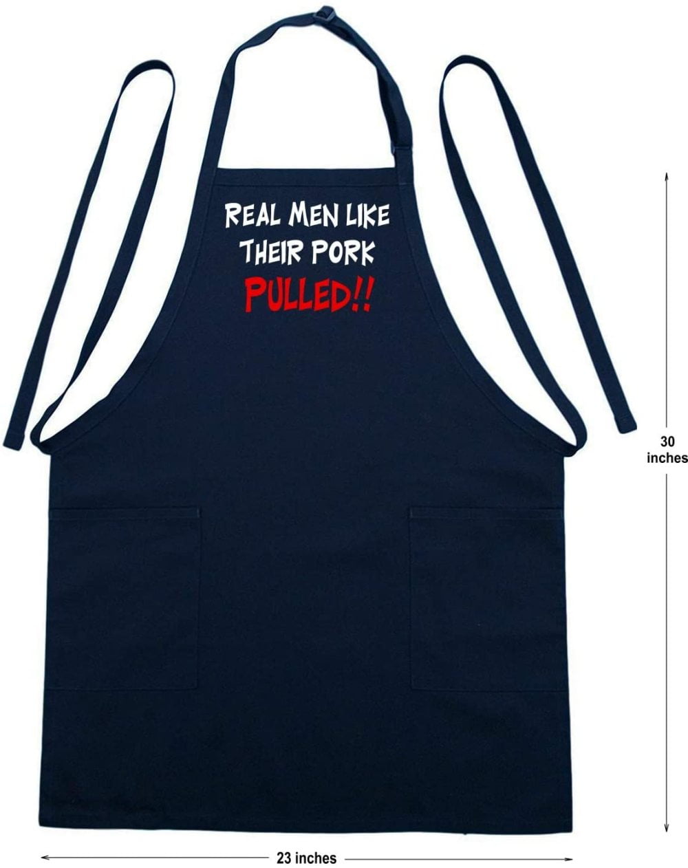 Funny BBQ Apron Novelty Aprons Cooking Gifts for Men Real Men Like Their Pork