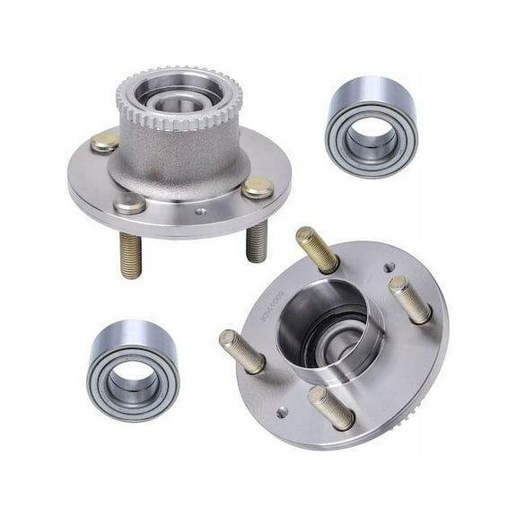 Front and Rear Wheel Hub and Bearing Kit - Compatible with 2007 - 2011 Chevy Aveo5 2008 2009 2010