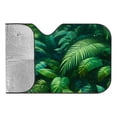 thumbnail image 4 of Awypu Tropical Green Leaves Palm Leaf Decorative Front Window Sun Shade for Car SUV Truck Protector 51.18*27.59 in, 4 of 7
