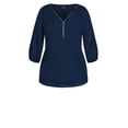 thumbnail image 2 of City Chic Women's Plus Size Sexy Fling Elbow Sleeve Top, 2 of 6