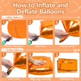 thumbnail image 3 of Telón de pared con forma de globo NISOCY, lámina cuadrada naranja x25, 3 of 8