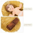 thumbnail image 4 of Resin Baby Jesus In Manger Nativity Figurine For Christmas Indoor Decorations Hand Sculpted Painted Religious Craft, 4 of 7