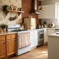 thumbnail image 5 of 30"x22" Oven Skirt Curtain for Kitchen Decor,Girlish Charm Lace Trim & 8 Ribbon Ties,Rustic Decorative Oven Door Curtain for Cottage Kitchen Decor, 5 of 7
