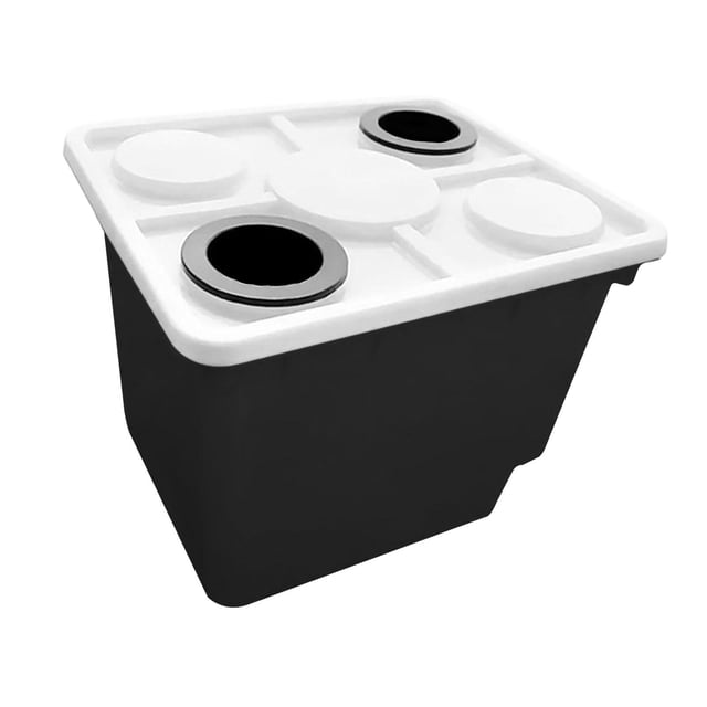 Barriles de cultivo hidropónico, macetero multiusos para flores, tomates y frutas. negro