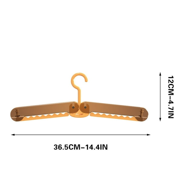 Hangers with Clips,Folding Clothes Hanger, Portable Travel Garment Organizer and Multi-function Household Clip
