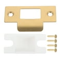 thumbnail image 6 of FELTECHELECTR Metal Door Latch Strike Plate Golden T-shaped Modern for Room Locks 1 Set, 6 of 6