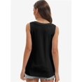thumbnail image 6 of Women's Sleeveless Blouse Summer Casual Tank Top - Flowy Loose Fit, V-Neck, Lightweight Breathable, 6 of 6