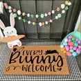 thumbnail image 4 of asddcavvf Tapis de Bienvenue en Forme de Lapin de Pâques Absorbant l'Eau pour Intérieur et Extérieur, 4 of 6