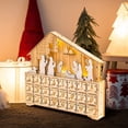 thumbnail image 4 of Xihbxyly Calendario Navideño Led de Madera con Cuenta Regresiva, Diseño En Forma de Casa, Cuenta Regresiva de 24 Días, Iluminación Led Cálida, Decoración Navideña, 30,5 X 15,2 X 10 Cm, 4 of 7