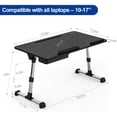 thumbnail image 5 of LT06 Pro Adjustable Laptop Table [Large Size], Portable Standing Bed Desk, Foldable Sofa Breakfast Tray,, 5 of 5