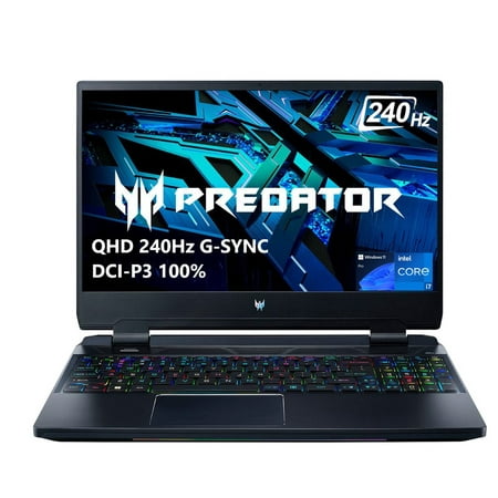 Acer Predator Helios 300 Gaming Laptop, 15.6" IPS QHD 240Hz Display, Intel 14-Core i7-12700H, GeForce RTX 3070 Ti, 16GB DDR5, 1TB PCIe SSD, WIFI 6E, RGB Backlit KB, Thunderbolt 4, Win 11 Pro, Black