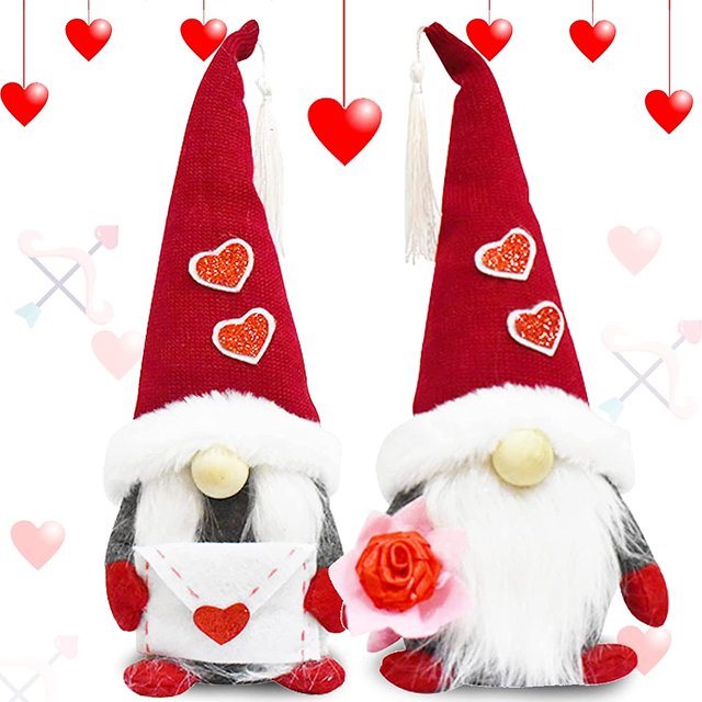 2 Pcs Mother's Day Gnome Doll Plush Decorations, Faceless Tulip Doll Gifts Bedroom Living Room Desktop Decoration Kitchen Decor, Scandinavian Tomte Ni