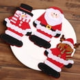 thumbnail image 6 of EXHUMKY 9-Piece Assorted Color Christmas Cutlery Bags with Snowman, Elk, Santa Claus Designs for Holiday Table Decor 7.1×4.3×1.2in, 6 of 6