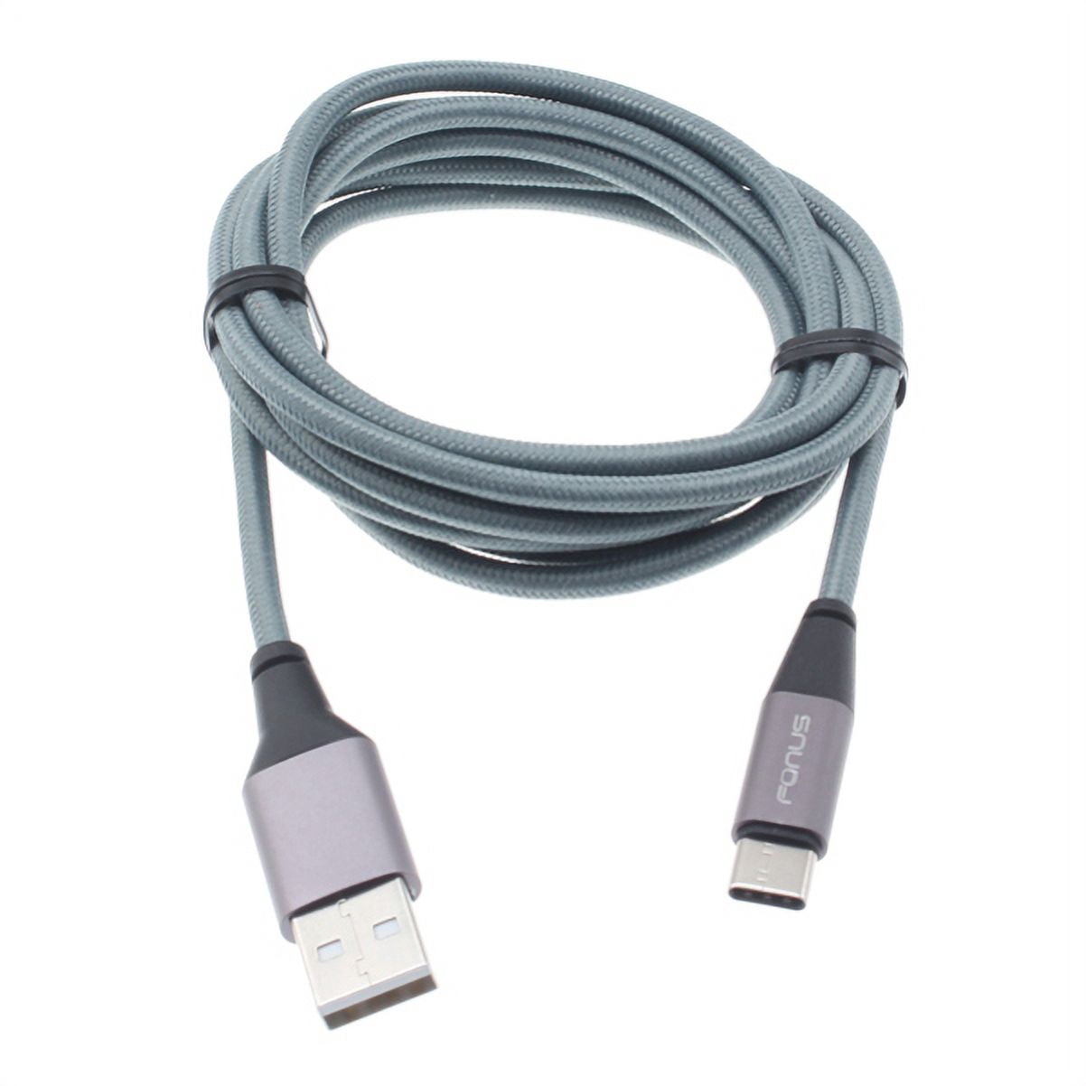 Type-C 6ft USB Cable w Adaptive Fast Home Charger J9Y for LG G7 ThinQ, Stylo 4 - Motorola One, Moto Z4 Z3 Play Z2 Play Z Play Droid Force Droid X4 G7 Power Play G6 - Nokia 8, 7.1, 3.1 Plus