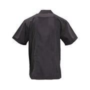 Gravity Threads Mens Guayabera Summer Shirt - Black - 4X-Large