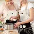 thumbnail image 3 of Delantal de lino con diseño de gato negro, impermeable, para cocina, baberos, delantal para chefs adultos Tmvgtek Para estrenar, 3 of 8