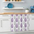thumbnail image 6 of Purple Gray Leaves Small Sink Skirt 10"Wx11"L,Dustproof Under Sink Curtain with Self Adhesive Tape,Summer Tropical Plant Aesthetics Cabinet Curtain Cover for Bathroom Vanity,Kitchen Storage Shelf,RV, 6 of 9